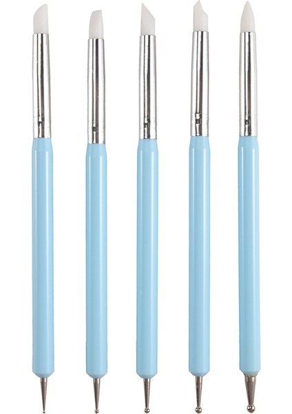 5 x 2 Yönlü Kalem Ucu Noktalama Aracı Silikon Renkli Şekillendirici Fırçalar Kalem Polimer Kil Çömlek Modelleme Heykel Tırnak Sanatı Için (Yurt Dışından) fiyatları