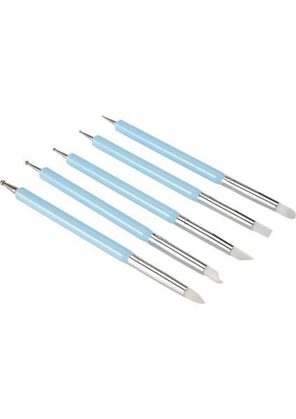 5 x 2 Yönlü Kalem Ucu Noktalama Aracı Silikon Renkli Şekillendirici Fırçalar Kalem Polimer Kil Çömlek Modelleme Heykel Tırnak Sanatı Için (Yurt Dışından) modelleri