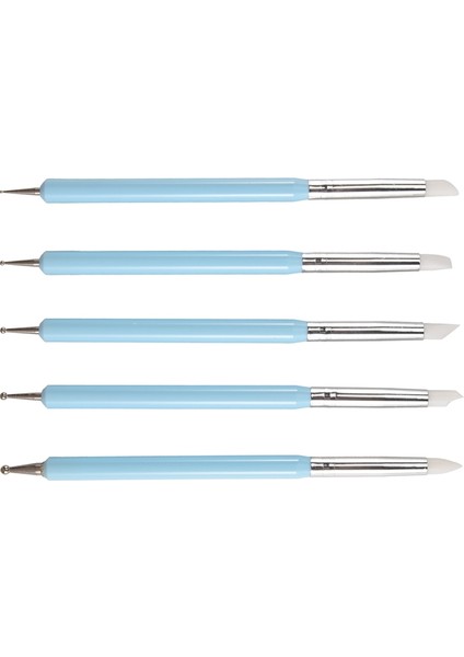 5 x 2 Yönlü Kalem Ucu Noktalama Aracı Silikon Renkli Şekillendirici Fırçalar Kalem Polimer Kil Çömlek Modelleme Heykel Tırnak Sanatı Için (Yurt Dışından) fırsatları