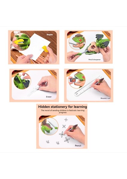 Set Dinozor Kırtasiye, Silgi Cetvel, Kalemtıraş, Öğrenci Cilt Makinesi, Okul Malzemeleri, Hediyelik Kırtasiye (Yurt Dışından) fiyatları