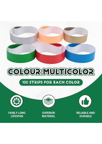 Etkinlikler Için 600 Adet Neon Renkli Bileklik, Sentetik Kağıttan Yapılmış Su Geçirmez Aktivite Tanımlama Bileklikleri (Yurt Dışından) indirimleri