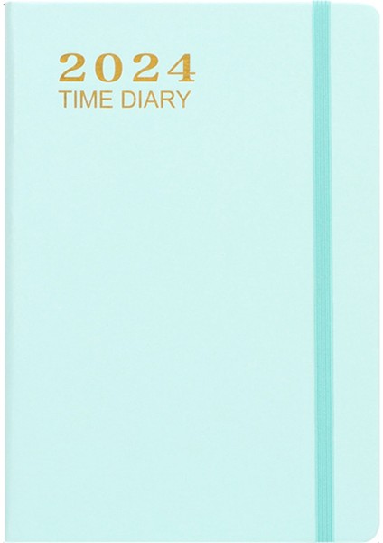 2024 Cep Planlayıcı Takvimi 2024, Cepli, Lastikli Kapatmalı, Not Sayfalı, Aylık Sekmeli Mavi Haftalık Aylık Planlayıcı (Yurt Dışından)