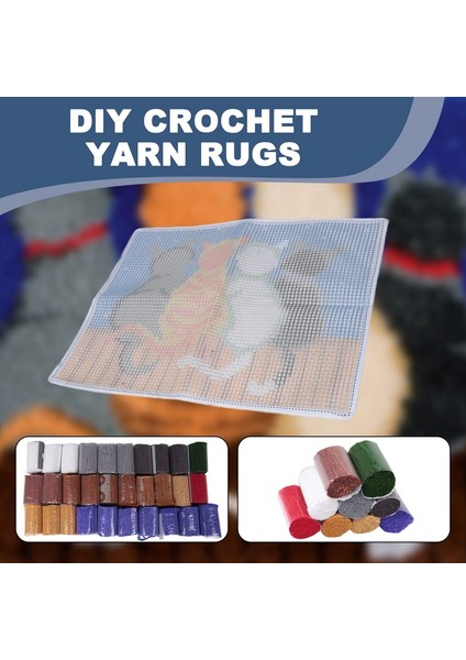 Mandal Kancalı Halı Kitleri Tığ Işi Halı Kilim Kediler Iplik Önceden Baskılı Kanvas Yastık Mat Tığ Işi Goblen Kanepe Dekoru (Yurt Dışından) indirimleri