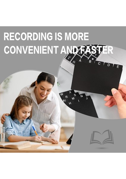 62 Parça Siyah Kart Bölücü 3x5, Halkalı Kart Düzenleyicili Alfabetik Sekmeli Kart Bölücü (Yurt Dışından) fırsatları