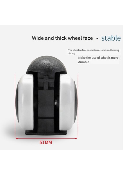 2 Inç Ofis Koltuğu Tekerlekleri, Ofis Koltuğu Tekerlekleri, Ağır Hizmet Tipi Sessiz Yedek Silindirler, Evrensel Uyumlu - 5'li Set (Beyaz) (Yurt Dışından) modelleri