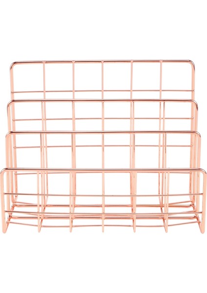 Kitaplık Ofis Masaüstü Gül Altın Metal Kitap Bloğu Üç Katmanlı Masaüstü Dergi Rafı Kitap Tutucu (Yurt Dışından) modelleri