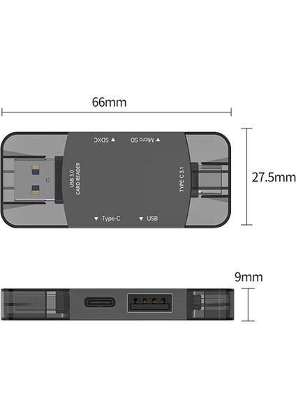 6'sı 1 Arada Otg Sd Kart Okuyucu Type-C 3.1 - USB Adaptörü USB 3.0 Tf Kartı USB Flash Bellek Kart Okuyucu Telefon Bilgisayar Için (Yurt Dışından) fırsatları