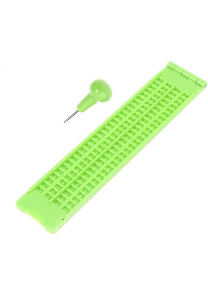 4 Satır 28 Hücreli Braille Yazı Tahtası ve Kalemi Görme Engelliler Için Taşınabilir Braille Alıştırma Öğrenme Malzemeleri (Yurt Dışından) modelleri