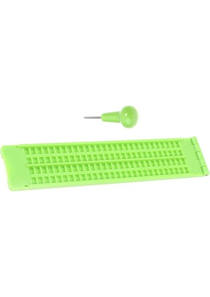 4 Satır 28 Hücreli Braille Yazı Tahtası ve Kalemi Görme Engelliler Için Taşınabilir Braille Alıştırma Öğrenme Malzemeleri (Yurt Dışından) fırsatları