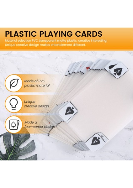 Şeffaf Plastik Su Geçirmez Poker Yenilikçi Poker Dizin Oyun Kartları (Yurt Dışından) fırsatları