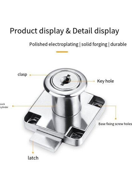 Ofis Masası Çekmece Kilidi Çinko Alaşımlı Hırsızlığa Karşı Mobilya Dolap Kapı Kilidi Dosya Dolap Kilidi Aynı Anahtar Kısa Çekirdek (Yurt Dışından)