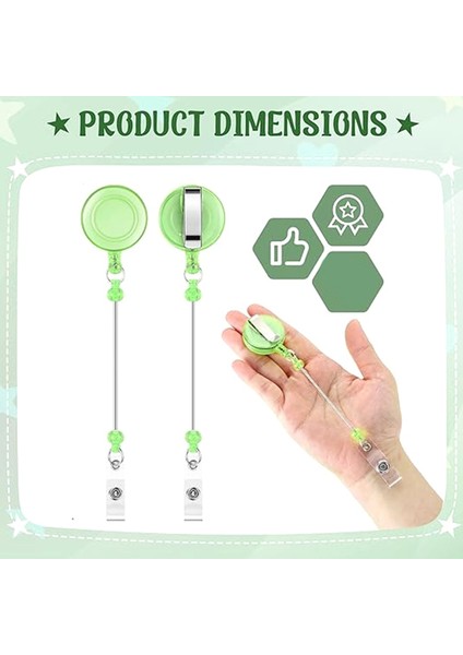 24 Adet Boncuklu Rozet Makarası Geri Çekilebilir Klipsli Tutucu, Boncuklar Için Toplu Boş Çubuk Kimlik Adı, Hemşire Öğretmen Ofis Malzemeleri (Yurt Dışından) modelleri