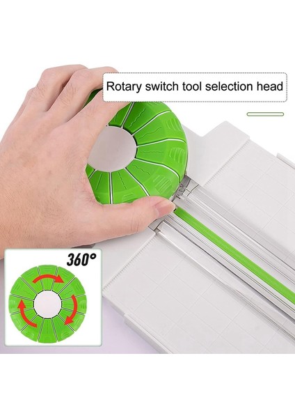 Kağıt Kesme Makinesi El Sanatları Kağıt Kesici: Fotoğraf Kesmek Için 4 Stil Scrapbooking Aracı Düz Çizgi/noktalı Çizgi/dantel/çentik (Yurt Dışından) indirimleri
