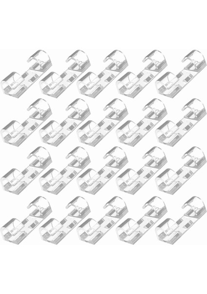 100 Adet Kablo Klipsi Kablo Düzenleyici Tel Tutucu Güçlü Kendinden Yapışkanlı Pedler Plastik Kablo Yönetimi Düzenleyici Şeffaf (Yurt Dışından)