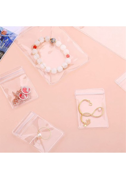 Mücevher Çantası Kendinden Yapışkanlı Plastik Fermuarlı Çanta Şeffaf Pvc Yüzük Küpe Saklama 3,5 x 5 Inç, 2,8 x 2 Inç, 4 x 2,8 Inç (120 Adet) (Yurt Dışından) fırsatları