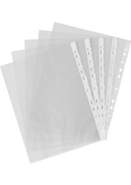 100 Adet A4 Pp Delikli Delgeç Cepleri Klasörler Dosyalama Cüzdanlar Kollar Çanta Şeffaf 0,03 mm (Yurt Dışından)