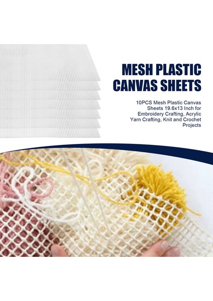 Nakış, Akrilik Iplik, Örgü ve Tığ Işi Projeleri Için 10 Adet 19,6X13 Inç Plastik Örgü Kanvas Levha (Yurt Dışından) indirimleri