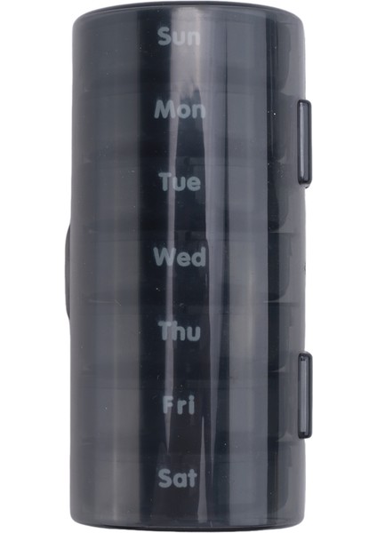 Günlük Hap Kutusu (Günde Iki Kez) - Haftalık Sabah/akşam Hap Kutusu, Yuvarlak Kutusu, 7 Günlük Hap Kutusu (Siyah Kutu) (Yurt Dışından)