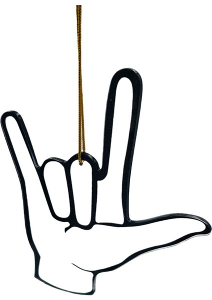 Seni Seviyorum Işaret Dili El Süsü, Tatil Düğün Partisi Dekorasyonu Için Noel Ağacı Süsleri ve Asılı Top (Yurt Dışından)