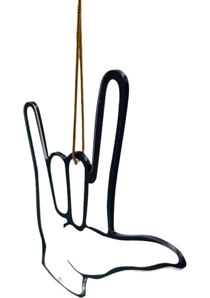 Seni Seviyorum Işaret Dili El Süsü, Tatil Düğün Partisi Dekorasyonu Için Noel Ağacı Süsleri ve Asılı Top (Yurt Dışından) modelleri