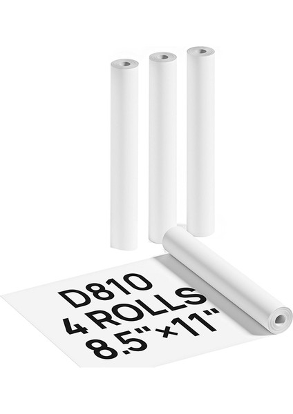 Termal Yazıcı Kağıdı 8,5 x 11 Inç, Gelişmiş Termal Baskı, D810 4'lü Paket ile Uyumlu Termal Kağıt (Yurt Dışından) fiyatları