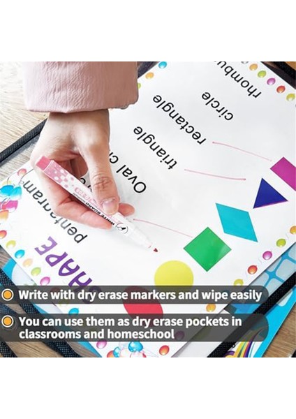 50 Adet Iş Fişi Tutucu, Kuru Silinebilir Cepler, 10X14 Inç, Siyah, Kağıt Için Yeniden Kullanılabilir Plastik Kılıflar, Şeffaf Dükkan Fişi Tutucuları (Yurt Dışından) fiyatları