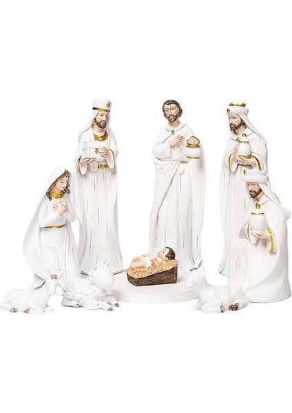 Isa'nın Doğuşu Heykeli Doğum Sahnesi Seti Noel Beşiği Heykeli Küçük Isa Yemliği Minyatür Kilise Dekorasyonu (Yurt Dışından) fiyatları