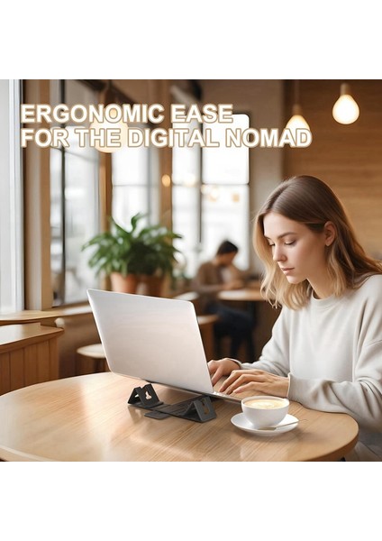 Dijital Göçebeler ve Iş Seyahatçileri Için Manyetik Ayarlanabilir Seyahat Dizüstü Bilgisayar Standı. Kompakt, Katlanabilir, Masa Kullanımına Uygun (Yurt Dışından) fırsatları