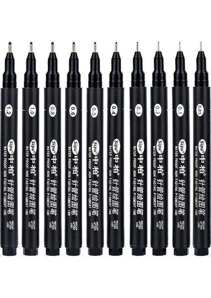 8 Adet Siyah Ince Liner Kalemler Mini Liner Fineliner Çizim Kalemleri Sanatçı Illüstrasyon Teknik Çizim Ofis Belgeleri Için (Yurt Dışından) fiyatları
