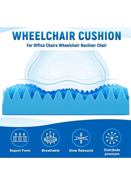 2 Adet Yumurta Köpük Ped Yumurta Sandalye Minderi Sırt Rahatlatmak Için Köpük Oturma Minderi Sandalye Minderi Ofis Sandalyesi Tekerlekli Sandalyesi Için (Yurt Dışından) fırsatları