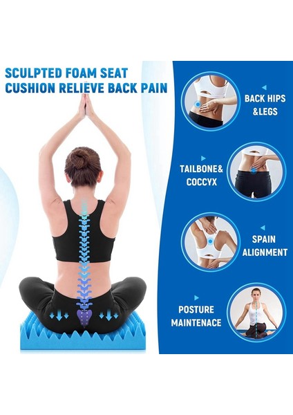 2 Adet Yumurta Köpük Ped Yumurta Sandalye Minderi Sırt Rahatlatmak Için Köpük Oturma Minderi Sandalye Minderi Ofis Sandalyesi Tekerlekli Sandalyesi Için (Yurt Dışından) indirimleri