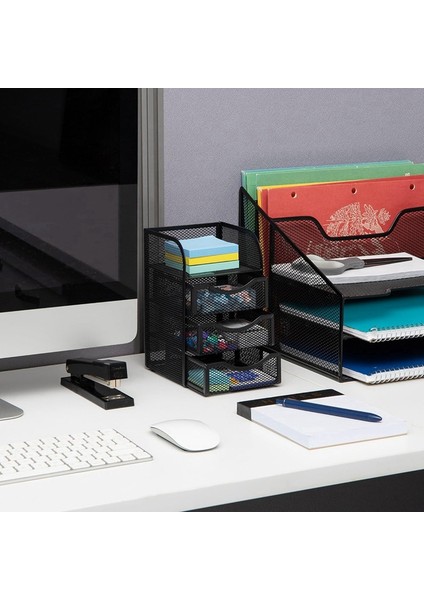 Çekmeceli Masaüstü Aksesuar Depolama, Kağıt Klasör Sepeti, Çalışma Alanı, Ofis, Metal Ağ (Yurt Dışından) fırsatları