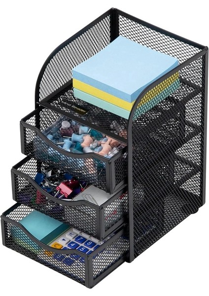 Çekmeceli Masaüstü Aksesuar Depolama, Kağıt Klasör Sepeti, Çalışma Alanı, Ofis, Metal Ağ (Yurt Dışından) indirimleri