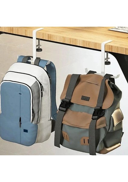 2 Adet Delmesiz Ayarlanabilir Masa Kenarı Kancası Ofis Masaüstü Kenarı Askılı Çanta Kancası Sırt Çantası Depolama Askı Kancası (Yurt Dışından) indirimleri