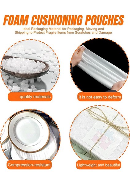 100 Paket Yastık Köpük Keseler, Taşınma Için 12X16 Inç Paketleme Yastıklama Malzemeleri, 0,5 mm Kalınlığında Köpük Sarma Keseler (Yurt Dışından) indirimleri