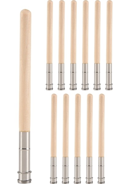 12 Parça Ahşap Kalem Uzatıcısı Alüminyum Saplı Sanat Kalemi Uzatıcısı Okul Ofis Malzemeleri Için Boya Kalemi Uzatıcısı (Yurt Dışından) fırsatları