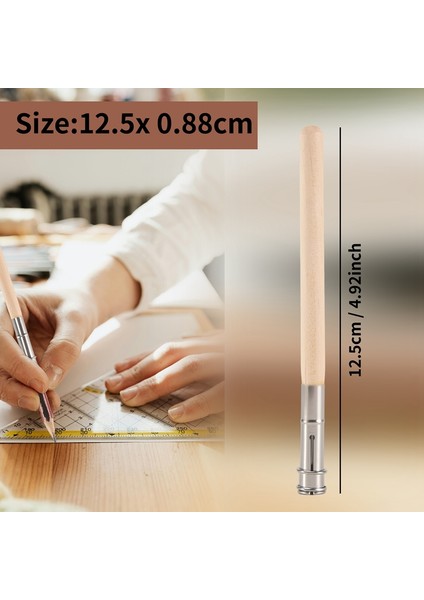 12 Parça Ahşap Kalem Uzatıcısı Alüminyum Saplı Sanat Kalemi Uzatıcısı Okul Ofis Malzemeleri Için Boya Kalemi Uzatıcısı (Yurt Dışından) indirimleri