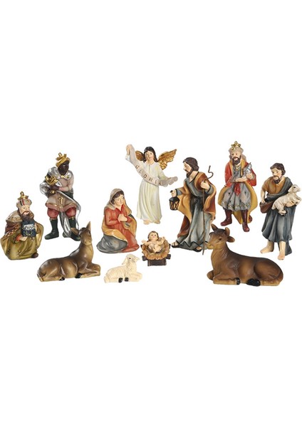 Doğum Seti, Noel Doğum Sahnesi, Elle Çizilmiş Noel Doğum Sahnesi, Yemlik Seti Süsleri Dini Koleksiyon (Yurt Dışından)
