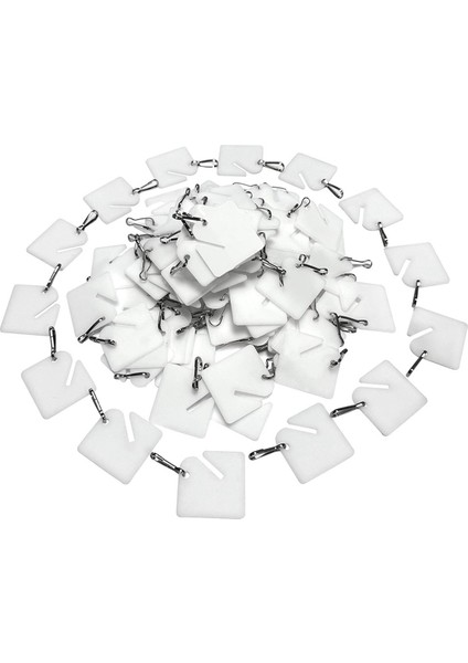 120 Adet Anahtar Etiketi, 1,5 Inçlik Plastik Askılı Etiketler, Anahtar Dolapları, Kutular ve Dolaplar Için Metal Kancalı Beyaz Etiketler (Yurt Dışından)