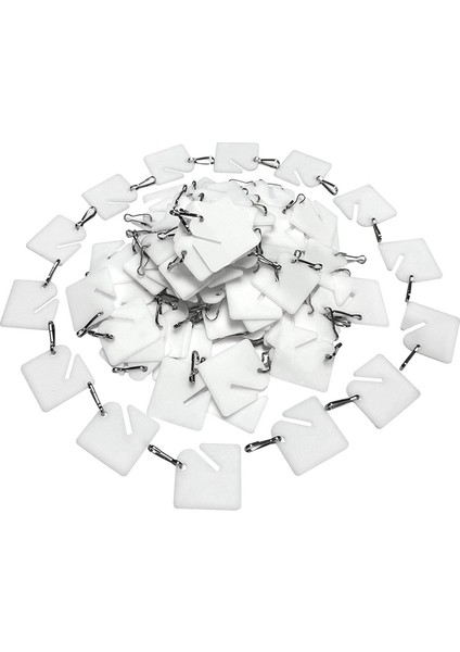 120 Adet Anahtar Etiketi, 1,5 Inçlik Plastik Askılı Etiketler, Anahtar Dolapları, Kutular ve Dolaplar Için Metal Kancalı Beyaz Etiketler (Yurt Dışından) fiyatları