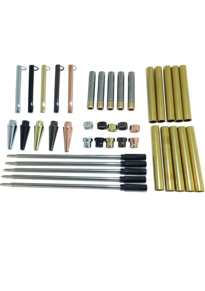 Woodturning Slimline Kalem Seti 5 Karışık Renkten Oluşan, Bükme Mekanizmalı (Yurt Dışından)