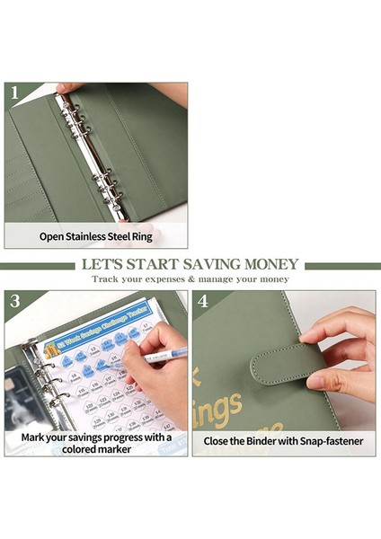52 Hafta Para Biriktirme Mücadelesi Dosyası, Nakit Zarflı Tasarruf Için, A5 Bütçe Dosyası Tasarruf Mücadeleleri Kitabı (Yurt Dışından) fiyatları
