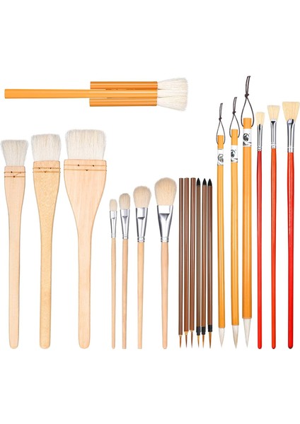 Seramik, Akrilik ve Suluboya Karıştırma Için 20 Adet Sır Fırçası, Sanatçılar ve Öğrenciler Için Yün Kıllı Sanat Boya Fırçaları (Yurt Dışından)