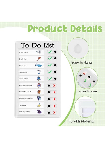 Çocuklar Için Iş Listesi Seti - Günlük Liste Panosu, Aile Günlük Planlayıcısı, Sınıf ve Ev Seyahatleri Için Kaydırmalı Mesaj Panosu (Yurt Dışından) modelleri