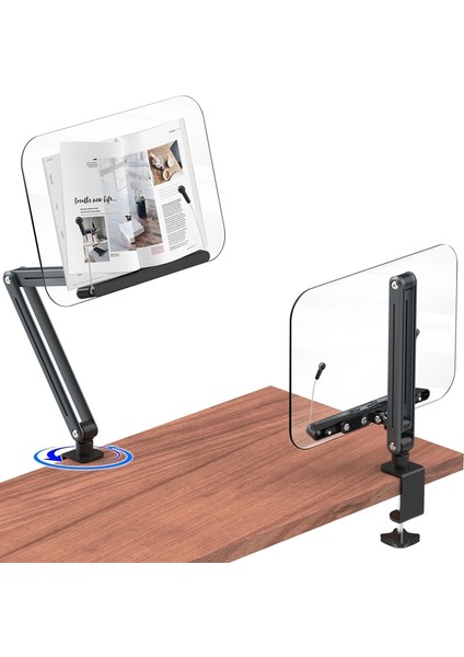 Okuma Için Masa Kelepçeli Kitaplık, Ergonomik Tasarım, Döner Tabanlı Yemek Kitabı Tutucu ile 20 Inçe Kadar Ayarlanabilir Yükseklik (Yurt Dışından) fiyatları