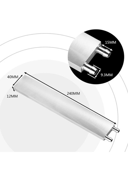 Bilgisayar ve Dizüstü Bilgisayar Işlemci Radyatörü Için Alüminyum Sıvı-Su Soğutma Bloğu Gümüş Isı Emici Sistem (240 Mm) (Yurt Dışından) fiyatları