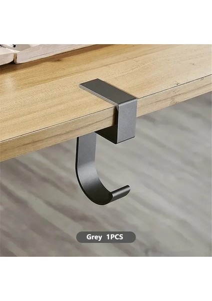 10 Şekilli Masa Kenarı Kancası Öğrenci Masası Yan Askılı Çanta Çıkarılabilir Ofis Çanta Askıları Masa Kancaları Siyah (Yurt Dışından)