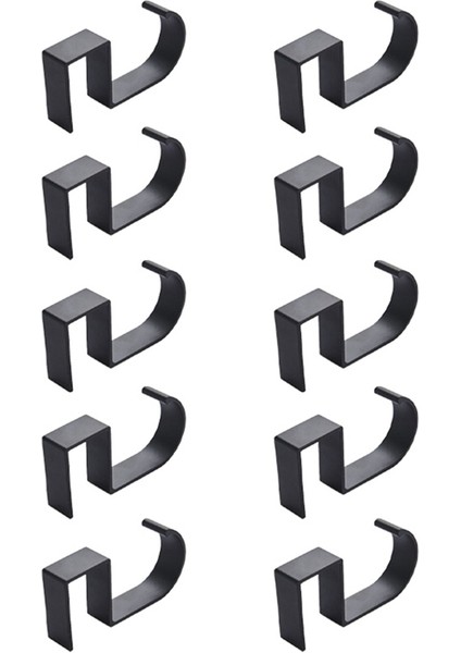 10 Şekilli Masa Kenarı Kancası Öğrenci Masası Yan Askılı Çanta Çıkarılabilir Ofis Çanta Askıları Masa Kancaları Siyah (Yurt Dışından) fiyatları