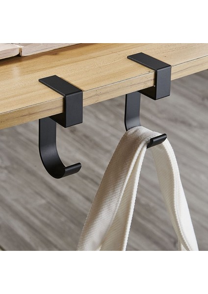 10 Şekilli Masa Kenarı Kancası Öğrenci Masası Yan Askılı Çanta Çıkarılabilir Ofis Çanta Askıları Masa Kancaları Siyah (Yurt Dışından) indirimleri