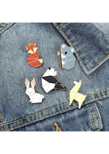 5 Parça Hayvan Emaye Iğne Seti Karikatür Panda Koala Alpaka Yaka Iğnesi Broşları Rozetler Sırt Çantaları Ceketler Için (Yurt Dışından) modelleri